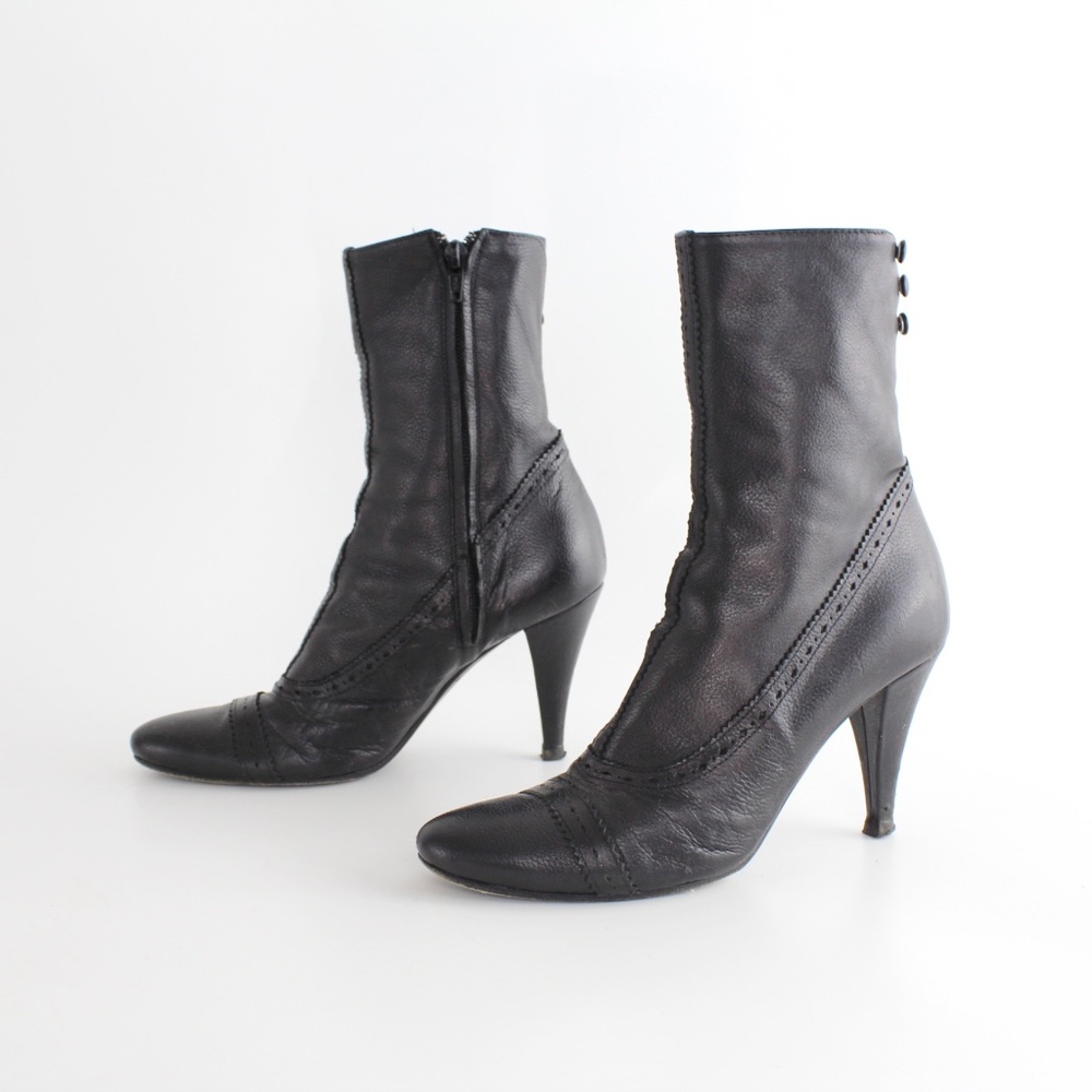 YIN Spectator Ankle Boots High Heels Handmade 36